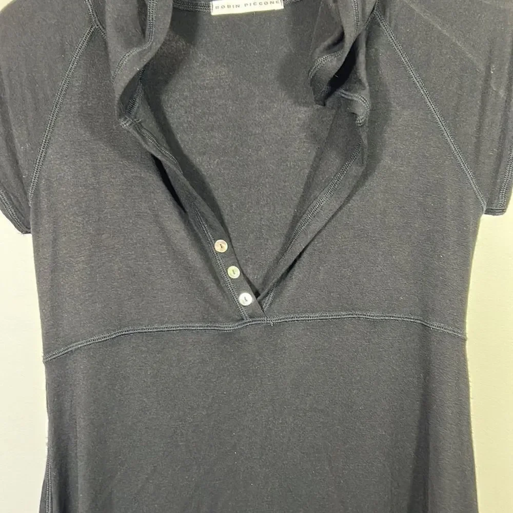 ROBIN PICCONE Women’s Resort Wear Hooded Swim Cover Up/Dress Black Size Small